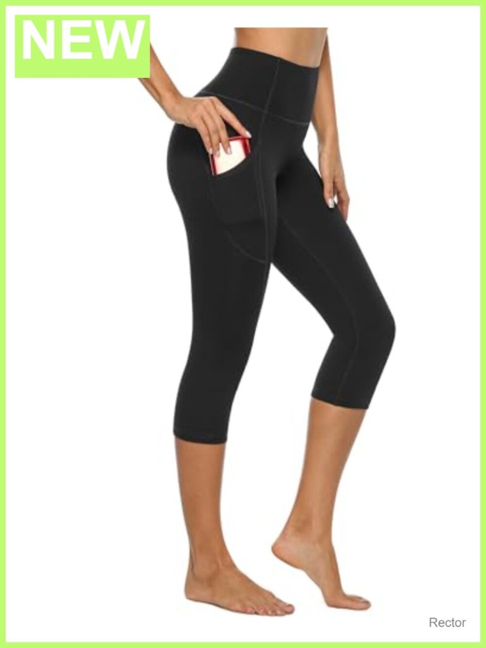 High Waisted Capri Leggings with Pockets Buttery Soft Yoga Pants